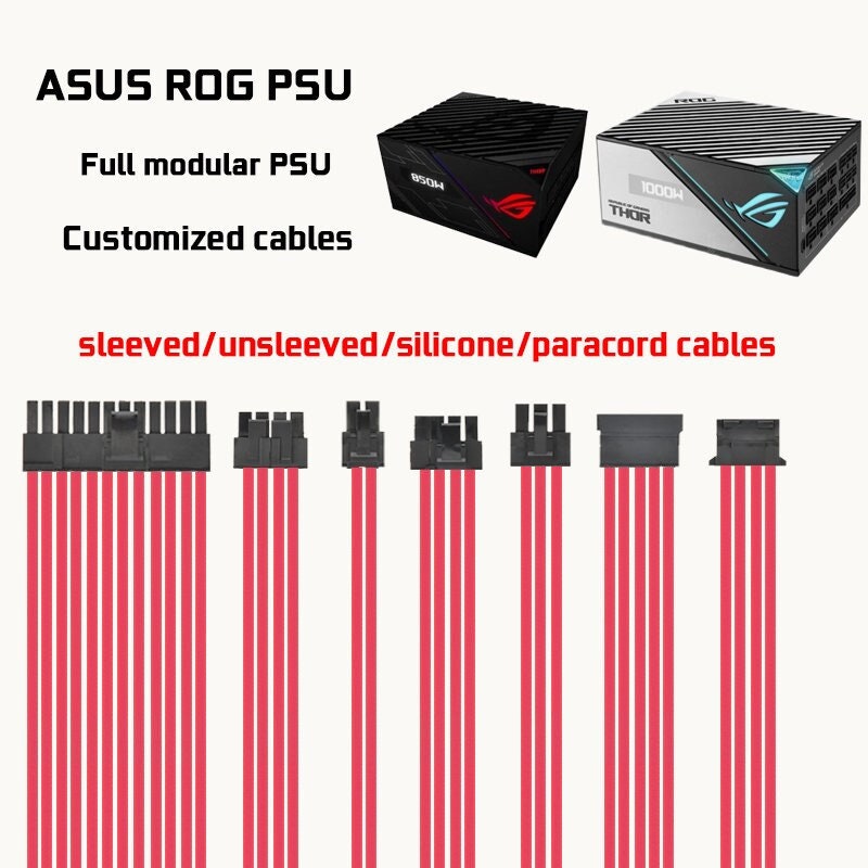 dreambigbyray mod custom psu cables for asus rog strix thor psu full modular cables