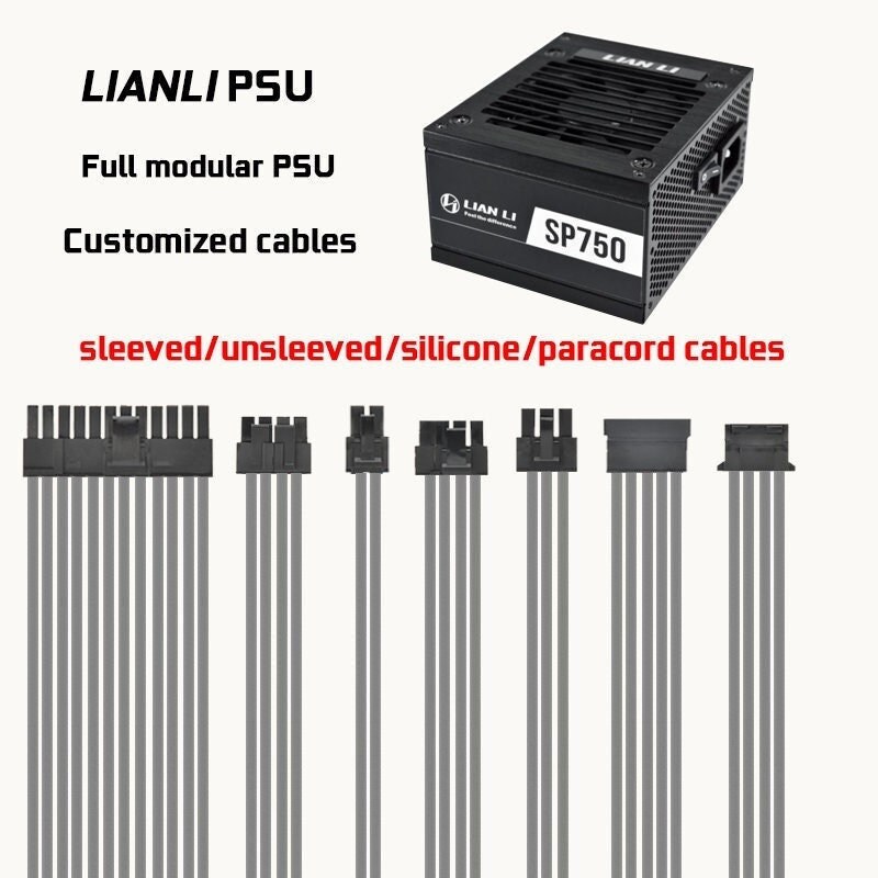 custom LIANLI sp750 cables itx case full modular cords dreambigbyray mod