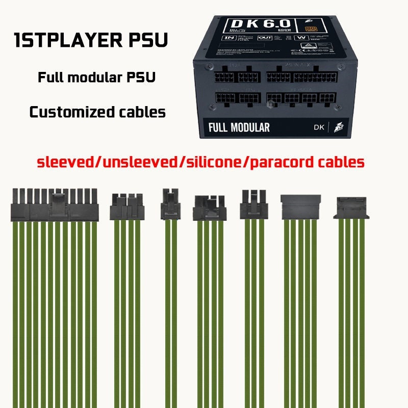 1stplayer DK6.0 psu custom full modular cables replacement cords