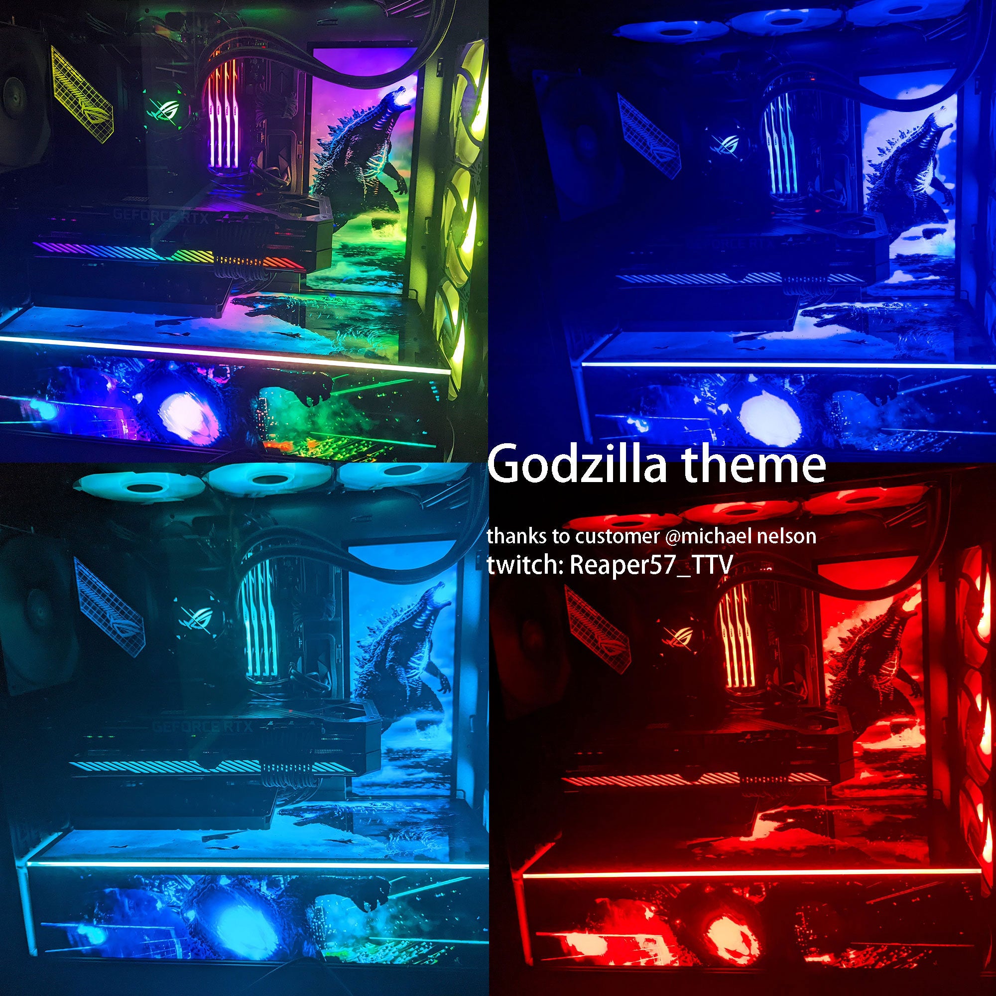 customized new version four side edge RGB gpu backplates pc case decoration panel support aura sync 5v3pin