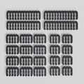 DreambigbyrayMOD 1set 24pcs cable combs cables organizer sets 4x24p 12x8p 8x6p